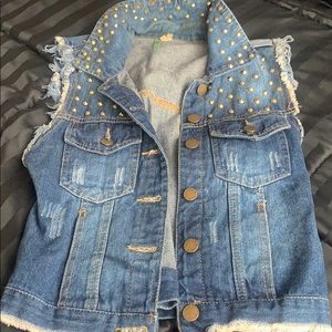 Studded Denim vest